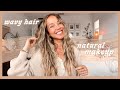EVERYDAY HAIR &amp; MAKEUP ROUTINE | wavy beach hair tutorial &amp; natural glowy makeup!