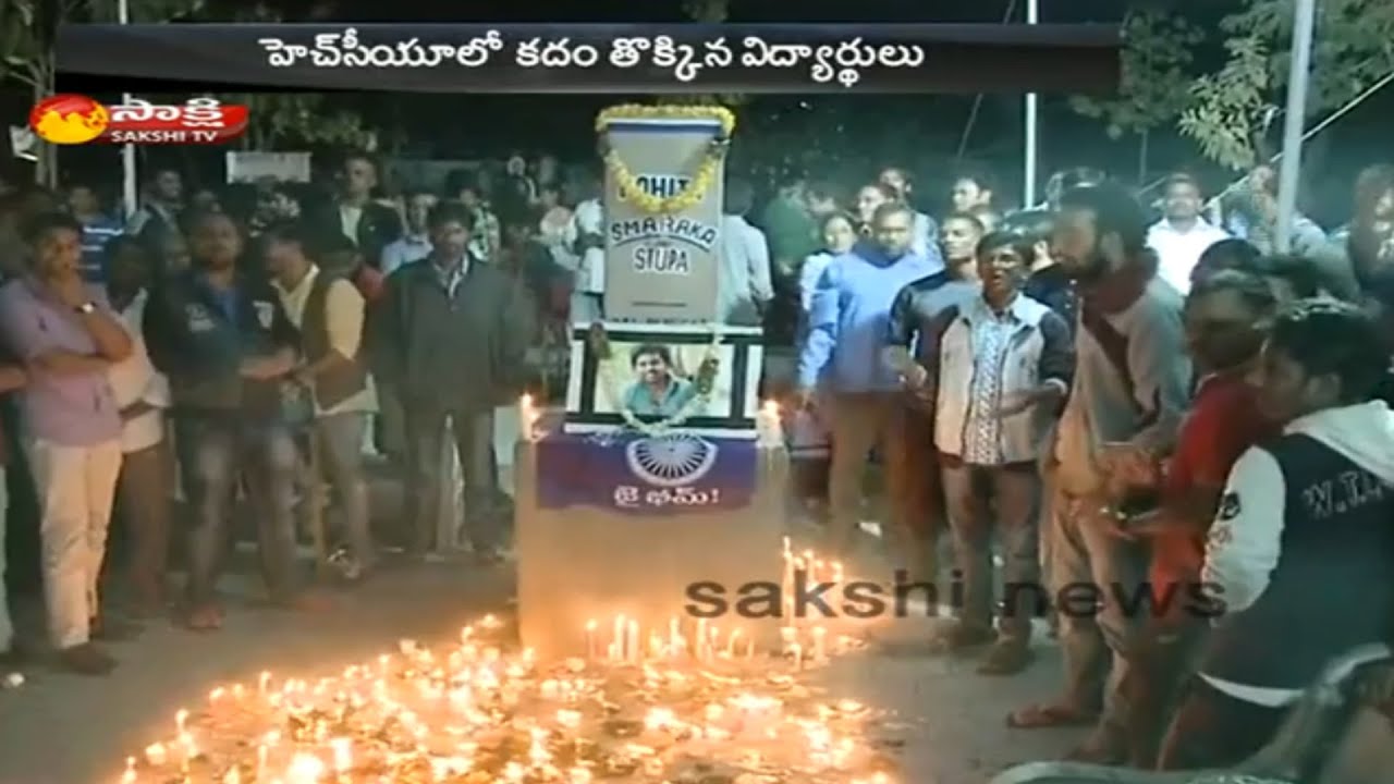 Candle Light Rally in HCU Over Dalit Student Rohith Vemula Birthday