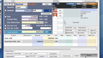 Transferring between accounts in CurrencyXchanger (CXR)