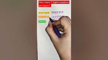 How many 7 digits numbers are there  ? #shorts