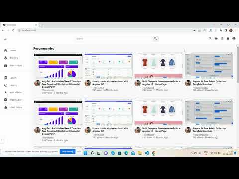 Angular 14 YouTube UI Clone Working Demo & Code Snippet
