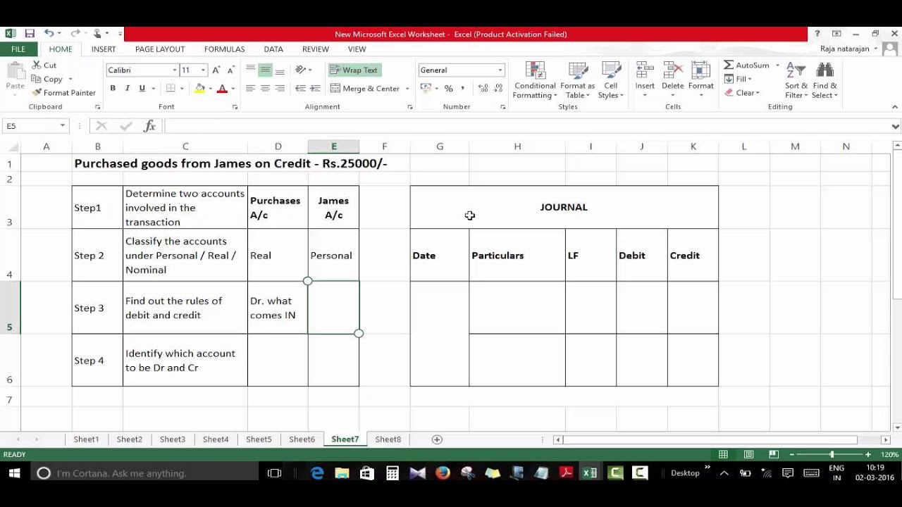 Account Record Billing Card Double Entry