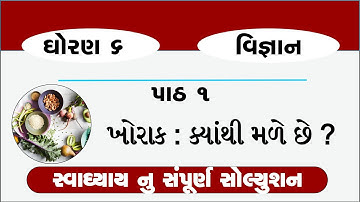 Std 6 Science Ch 1 Khorak kyathi male part 1 | std 6 vigyan ch 1 | dhoran 6 science chapter 1