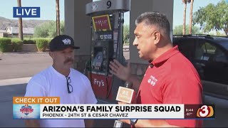 Surprise Squad buys gas for Phoenix Fry's Supermarket shoppers