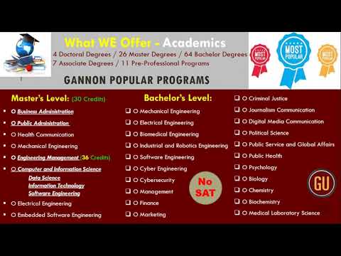 Study in USA | Study In  Gannon University | Visa Process | Fully Funded Scholarships