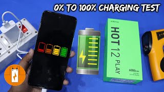 Infinix Hot 12 Play Charging Test | 0% to 100% Charging Test with 33W Box Charger | HINDI |