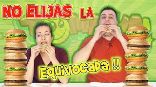 NO elijas la HAMBURGUESA de Burger King equivocada challenge !!