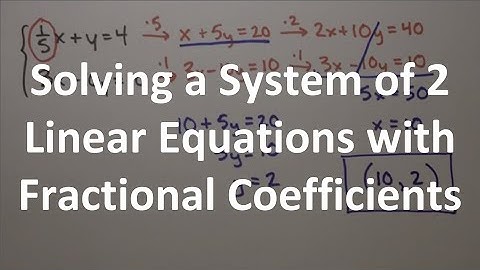 Solving a System of Two Linear Equations with Fractional Coefficients