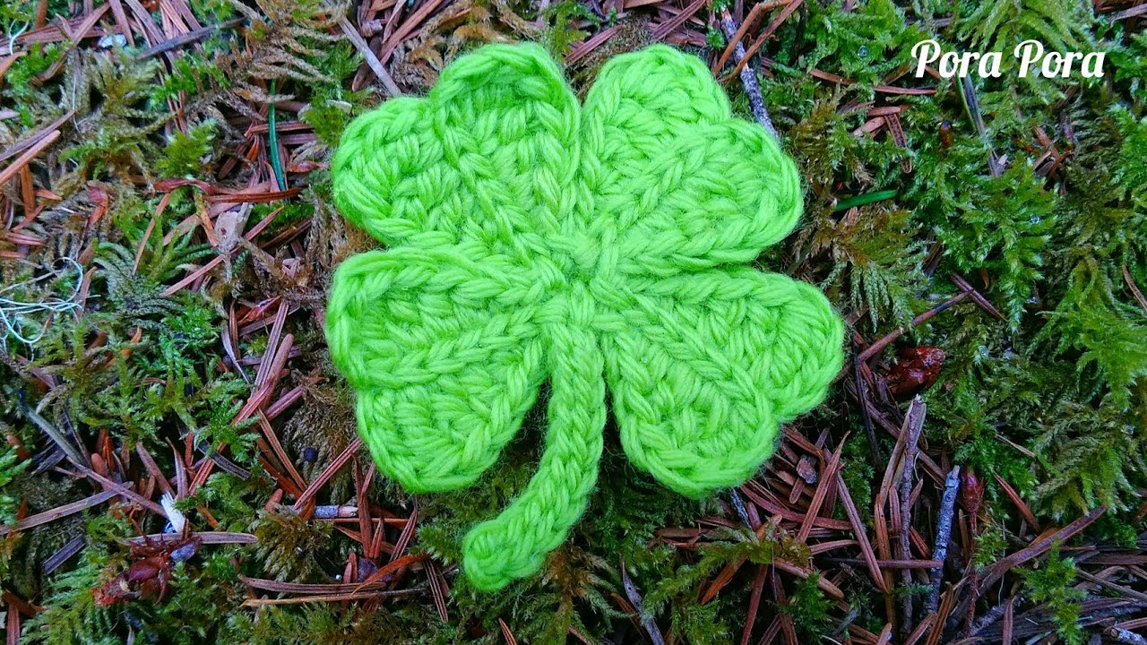 Crochet 4 Leaf Clover I Crochet Leaves I Crochet Shamrock