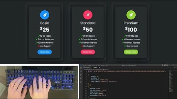 ASMR Programming - Neumorphic Pricing Cards UI Design using HTML CSS - No Talking