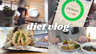 Diet vlog | 24 hours intermittent fasting ⏰ coping with weight gain, stress & no confidence [22]