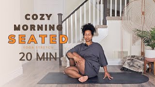 20 Minute Seated Yoga Stretch for a Cozy Fall Morning🍁☕ 