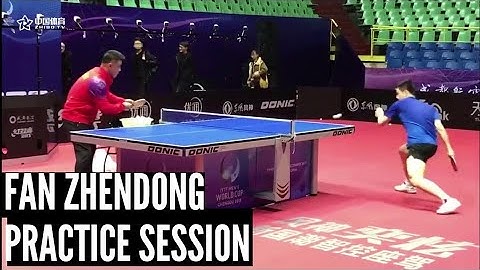 Fan Zhendong Multi-ball Training with Wang Hao