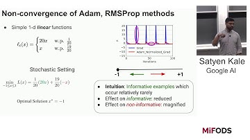 Satyen Kale (Google) -- Understanding adaptive methods for non-convex optimization