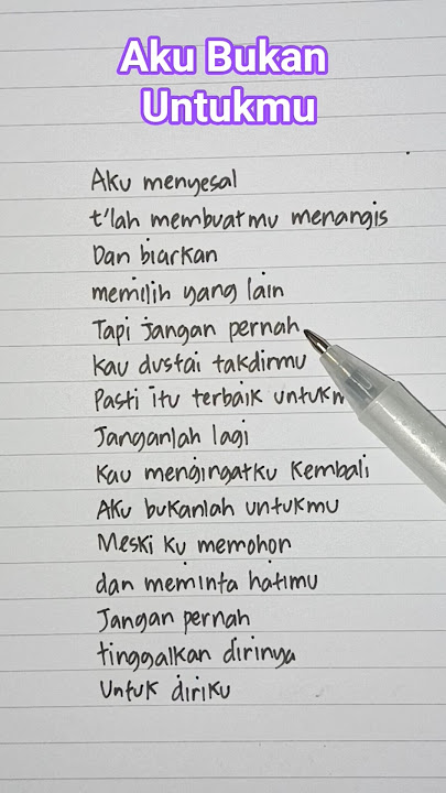 Aku Bukan Untukmu - Rossa ( Lirik ) #liriklaguindo #liriklagu #rossa #akubukanuntukmu #reels