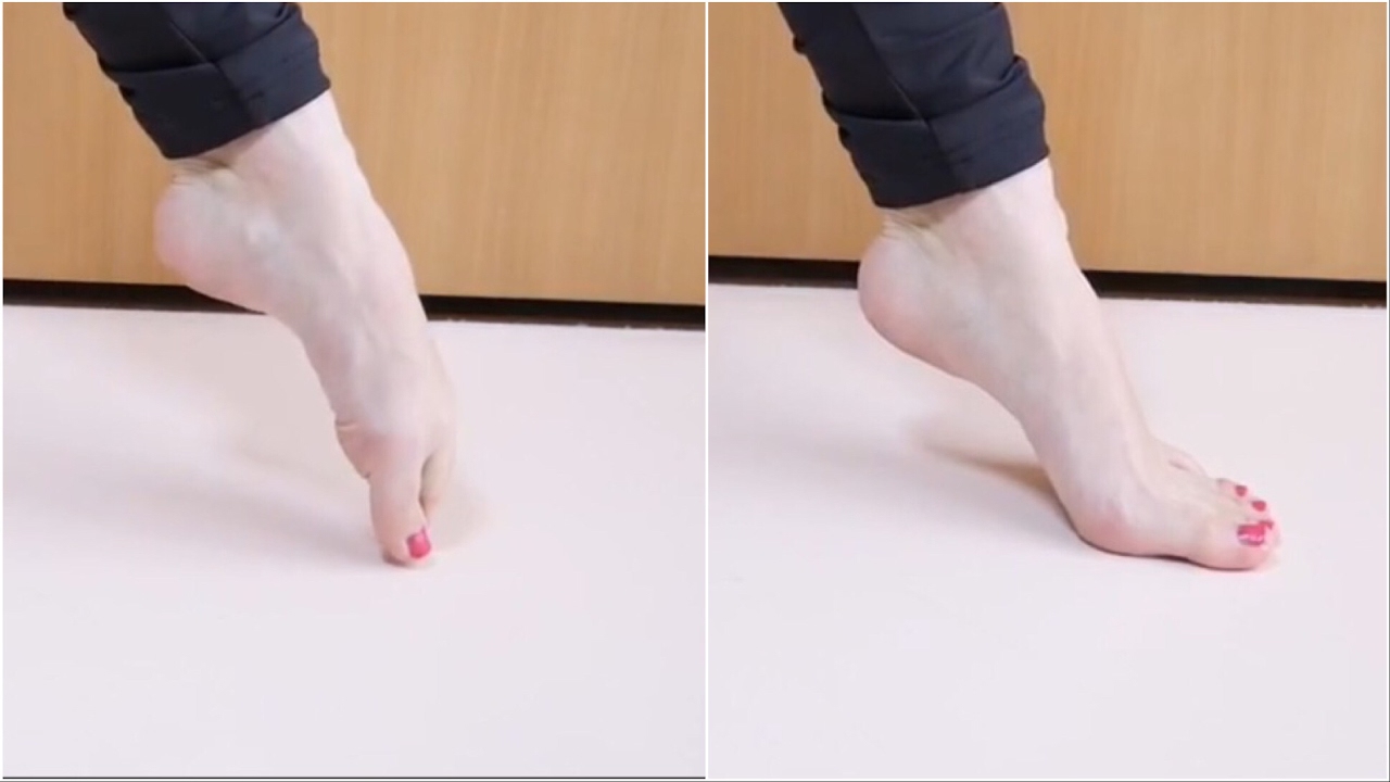 バレエ タンデュ 指の付け根を床から離してつま先を伸ばし切る Youtube