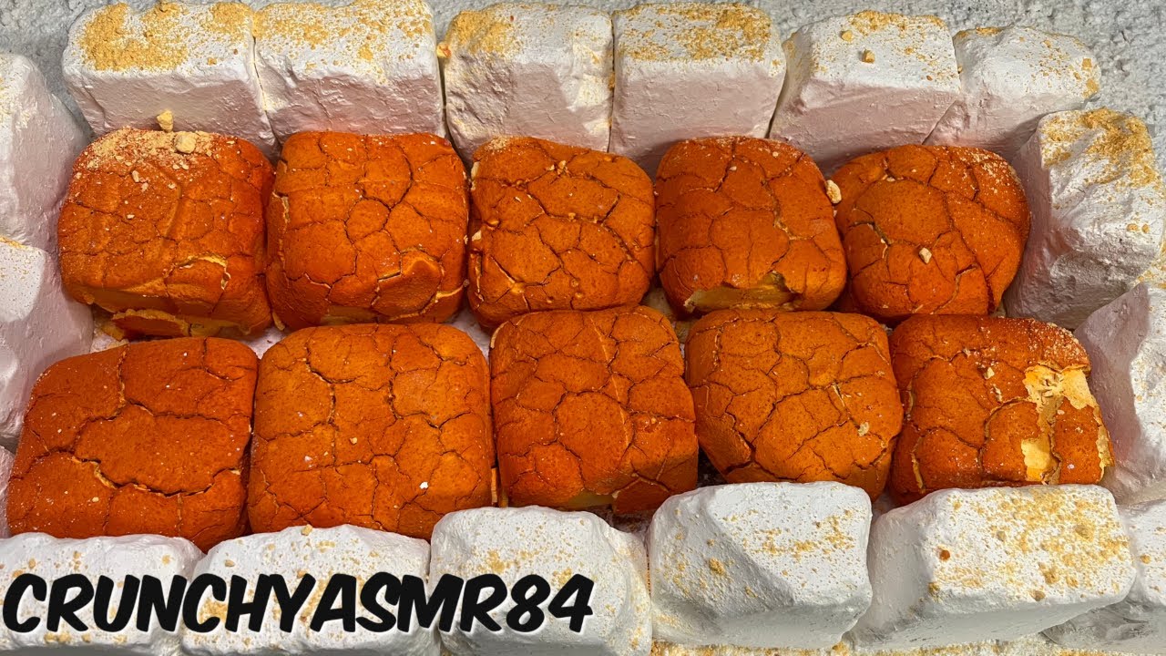 Crisp Sunset Crush | Orange Pasted Unpolished Blocks | Oddly Satisfying | Sleep Aid 