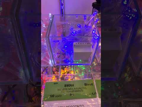 50 LEDs AZ fio transp. pisca