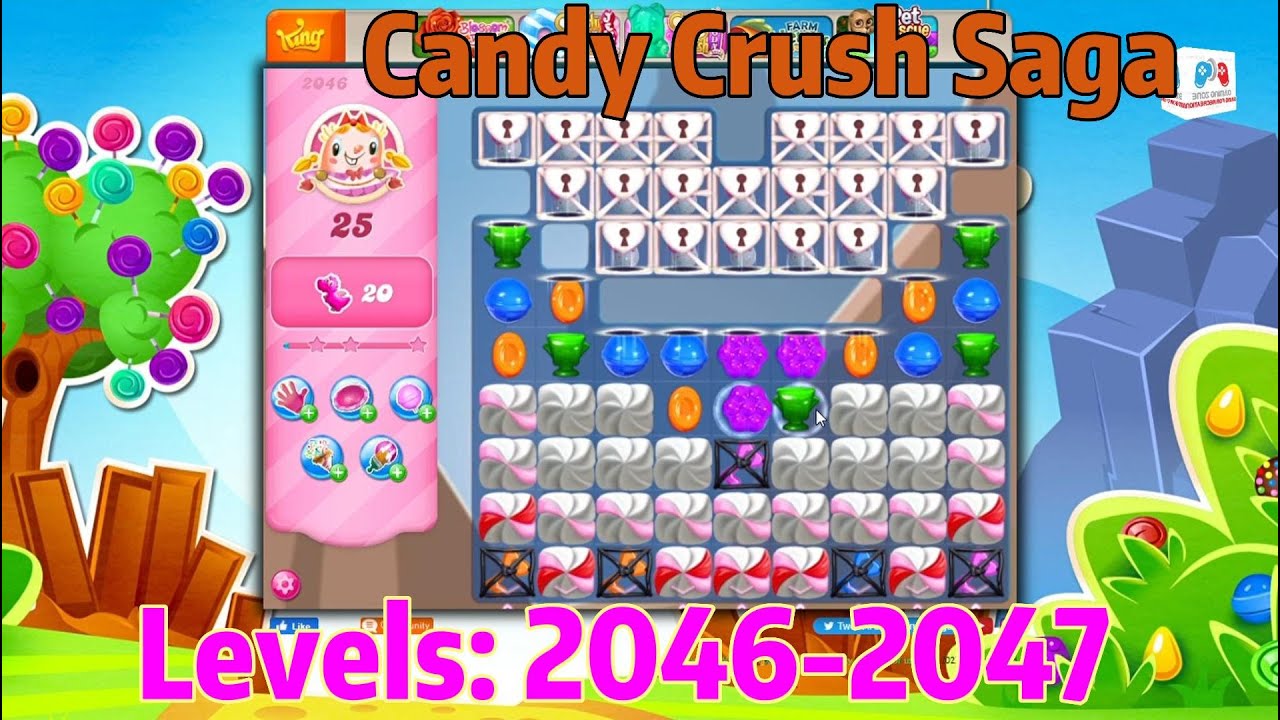 Candy Crush Saga Game, Levels 20462047 Challenging Puzzles and Sweet