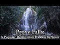 Proxy Falls: A Popular Destination Hidden by Snow