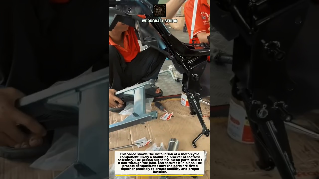 Motorcycle Frame Assembly Guide | Easy Bolt Install 🔧 #mechanic #motorcycle #DIY