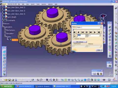 Cam 4 U >> Spur Gear Simulation in Catia V5 DMU Kinematics - YouTube Cam 4 U >> Spur Gear Simulation in Catia V5 DMU Kinematics - YouTube