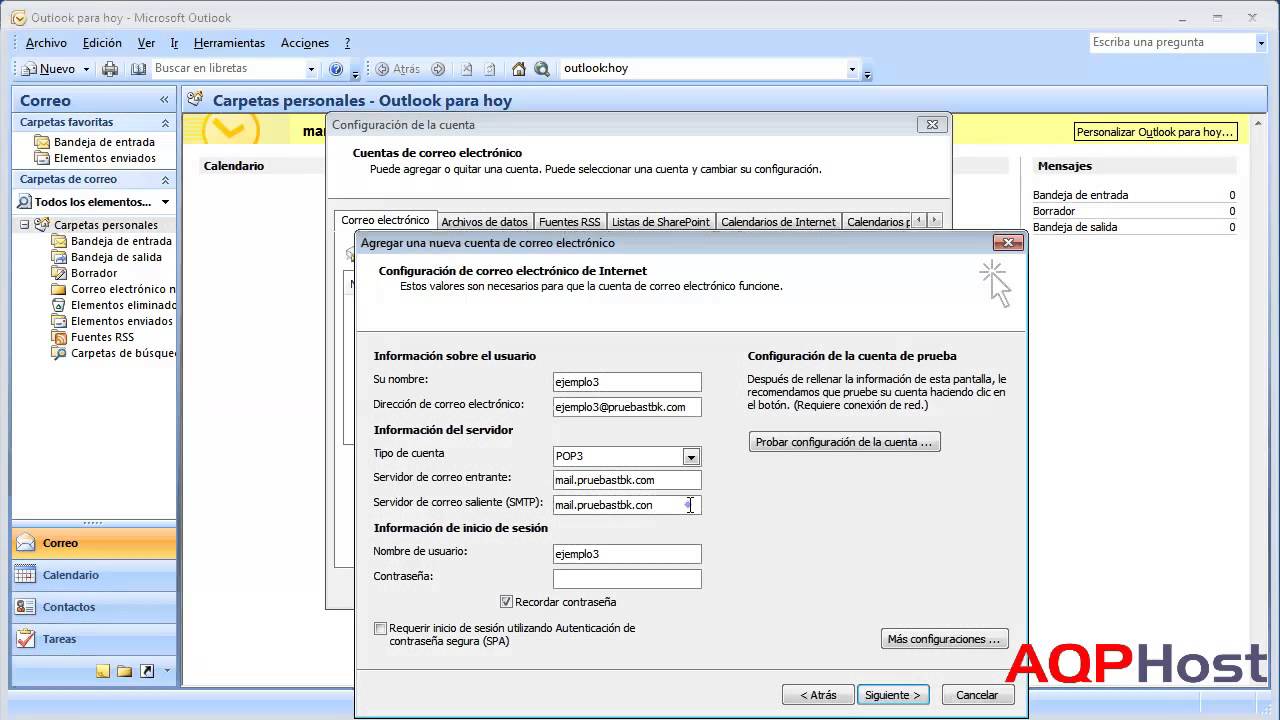 Configurar Correos Corporativos en Outlook 2007 con POP3 - YouTube