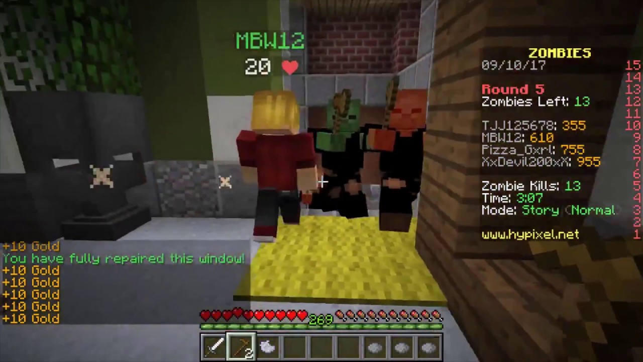 FAILING AT CALL OF DUTY ZOMBIES IN MINECRAFT!!!!! Hypixle minigame ...
