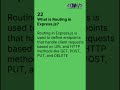 What is Routing in Express.js?