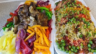 Daawo Qado Bariis Hilib Ari Ama Casuumad  l Somali Rice with meat Vegetables Recipe