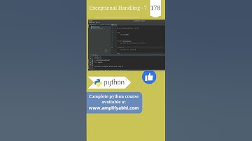 Python : Finally Block in Exceptional Handling | Part 7 | py srt 178