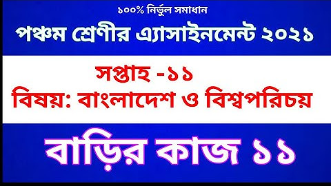 Class Five BGS Assignment  || পঞ্চম শ্রেণীর বাংলাদেশ ও বিশ্বপরিচয় অ্যাসাইনমেন্ট ১১ || বাড়ির কাজ ১১