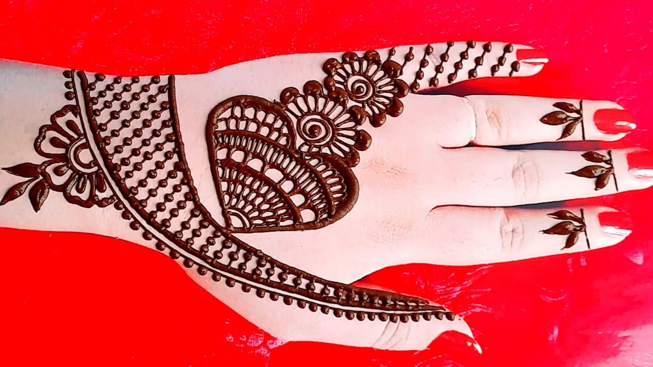 Simple And Attractive Love Heart Mehndi Design Easy Mehndi For