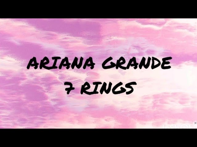 7 rings Ariana Grande Lyrics | Painel de fotos, Tatuagens de filmes, Papeis  de parede paisagens