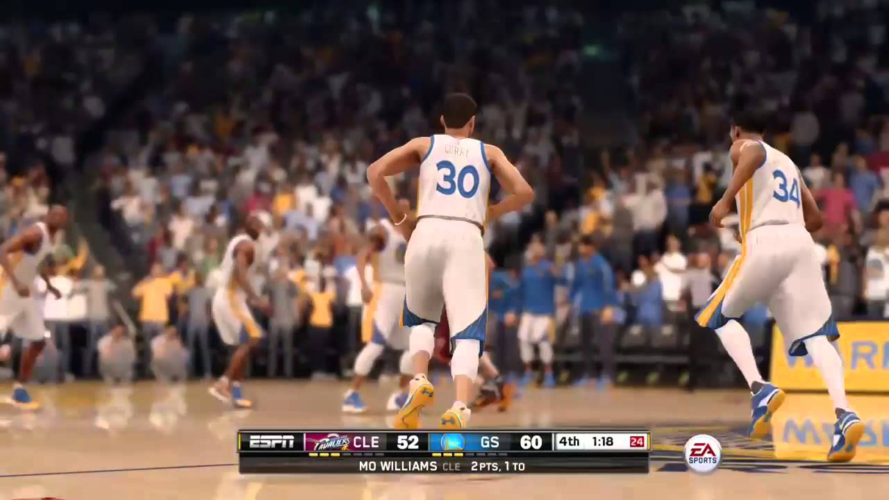 Stephen Curry 3 pt buzzer beater NBA LIVE 16