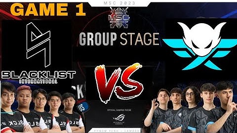 [MSC 2023] Blacklist Vs FIMP - Game 1 | Mobile Legends!