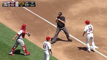 PHI@STL: Phillies turn an unusual 5-4-2 double play