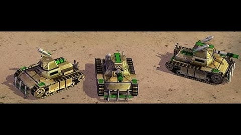 Crusader tanks vs Scorpion tanks. C&C Generals