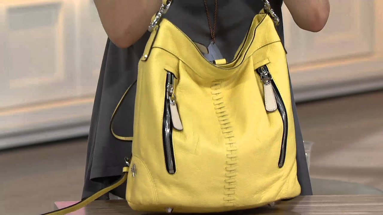 orYANY Italian Leather Convertible Backpack - Marlene on QVC  display picture 3