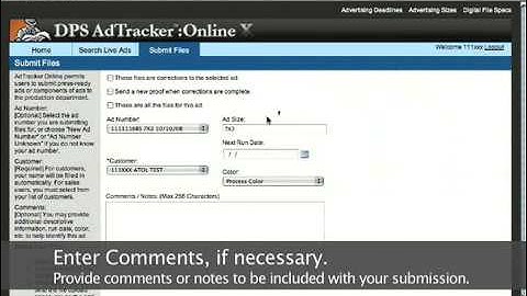 DPS AdTracker™:Online X - Submit Files Tutorial