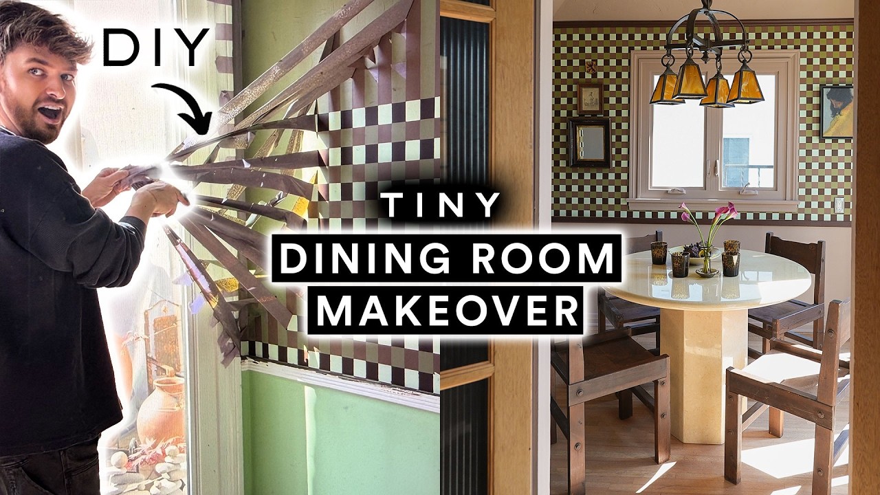 Thumbnail for *EXTREME* Small Dining Room Makeover + $20 DIY Painters Tape HACK!