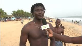 Download lagu The beaches of the seaside town of Grand-Bassam were overrun by tourists during #CAN2023