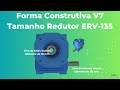 Redutor de velocidade coroa e rosca sem fim lilo redutores erv135 v7 reduo 1 por 20