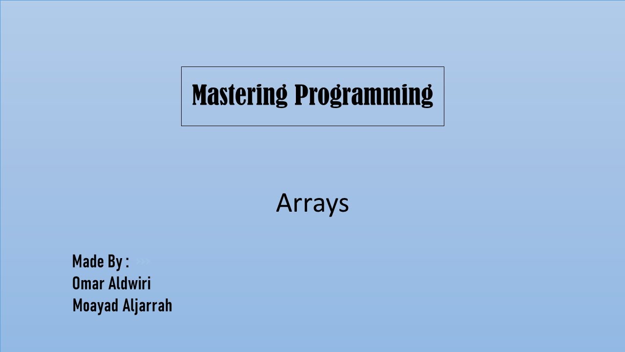 Introduction To Programmingusing C++ (6) Mastering Programming - YouTube