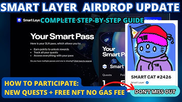 SMART LAYER CRYPTO AIRDROP: NEW QUESTS + FREE NFT NO GAS FEE! HOW TO MINT NFT TAGALOG TUTORIAL