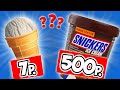 Самое Дешёвое Мороженое VS Самое Дорогое. Мороженое за 7р. VS за 500р. Стоит ли Переплачивать?