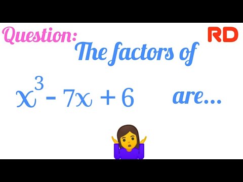 Factorize: x^3-7x+6 || Class 9 RD Question || Factorization of