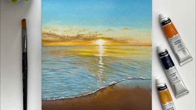 Seascape Acrylic Painting For Beginners Step By Step