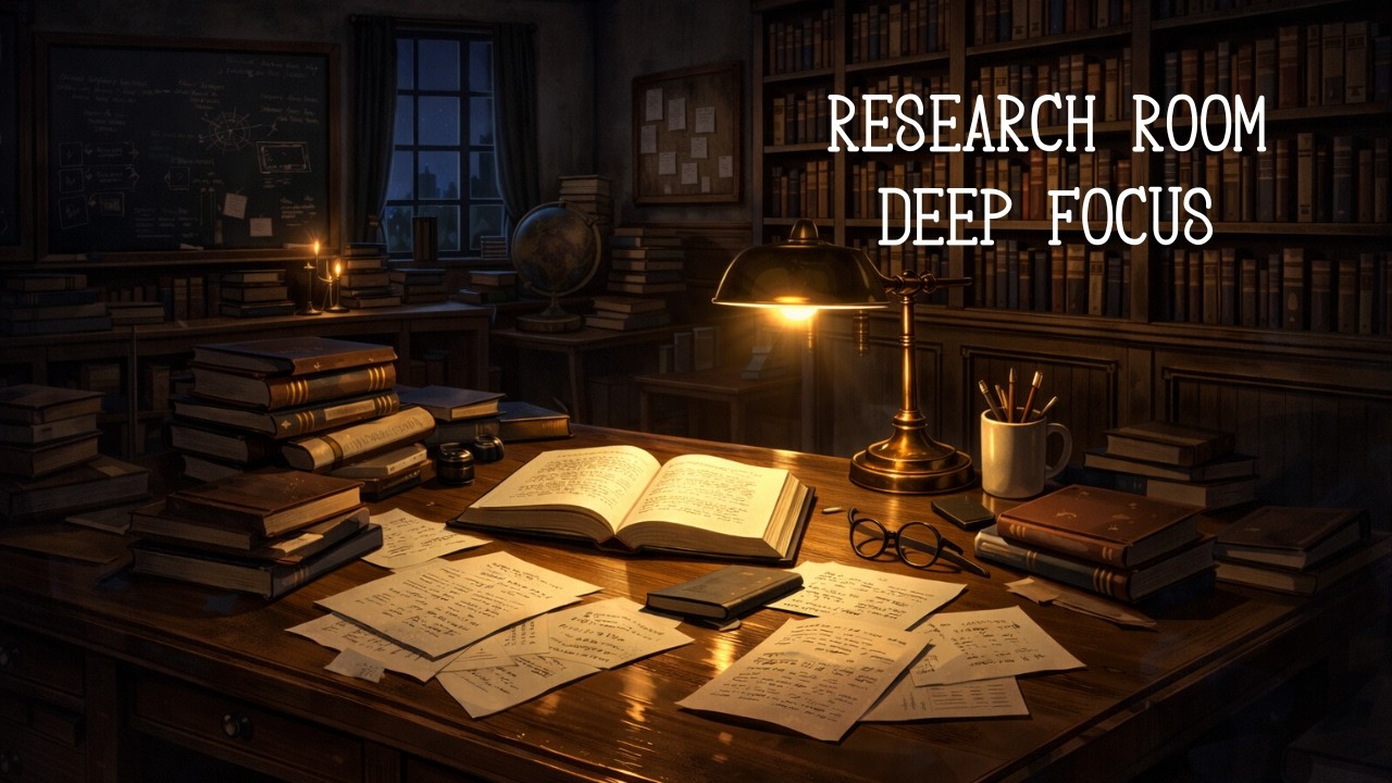 夜の大学研究室BGM｜深い集中のためのLo-fi音楽University Research Room 🌙 Deep Focus Lofi for Studying