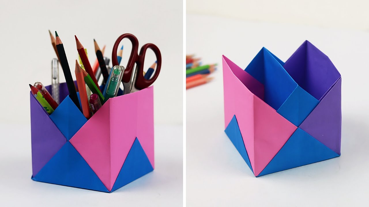 DIY Desk Organizer | How to make Paper Pen Holder | Paper Organizer Box